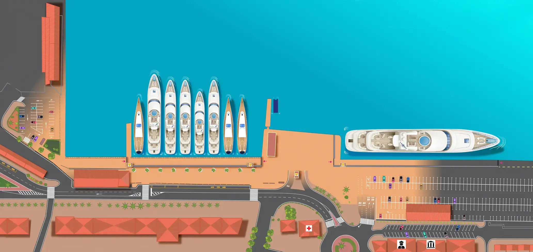 Port Denia Superyacht Marina map