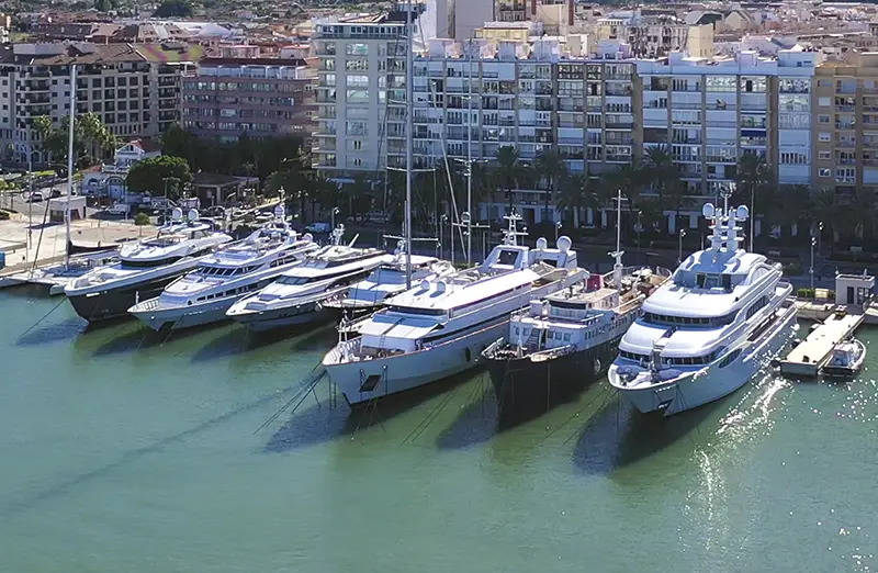 70 m LOA superyachts in Port Denia Marina